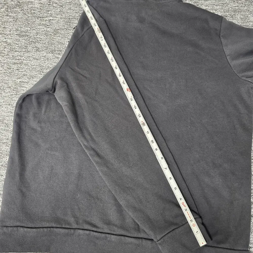 Adidas Golf Pullover Hoodie Men's XL Black Chest Print Logo Drawstring Pocket